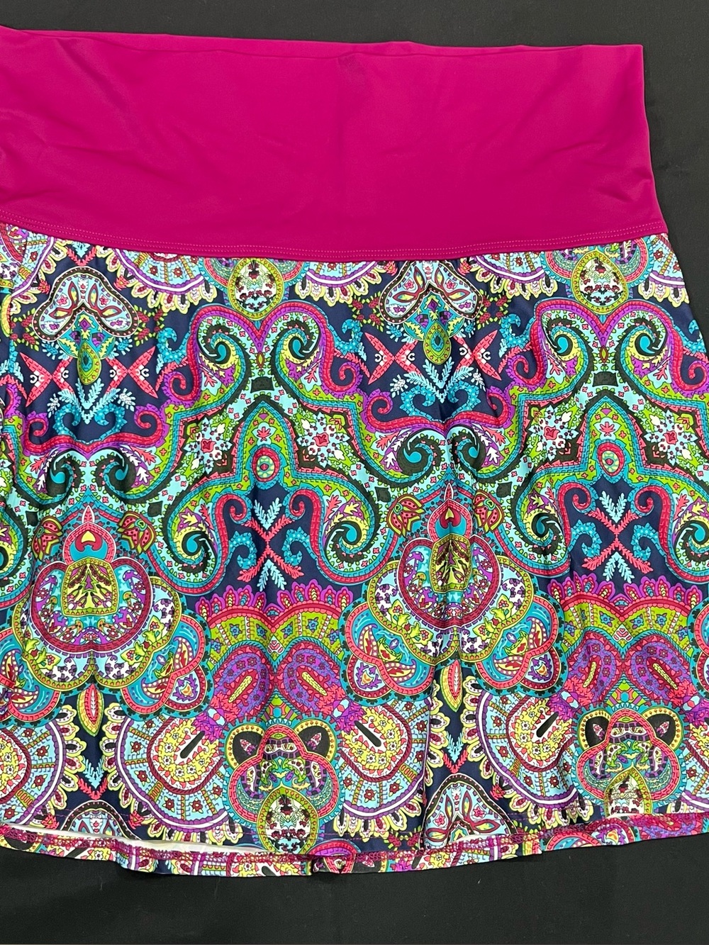 Title nine Magenta Waistband with Pastel Paisley Lining